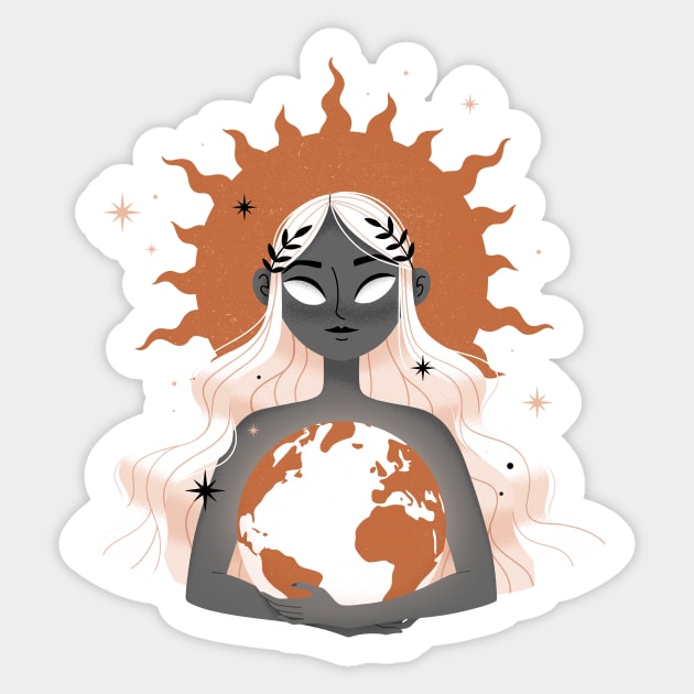 Gaia - Terracotta Sticker by paulineberger